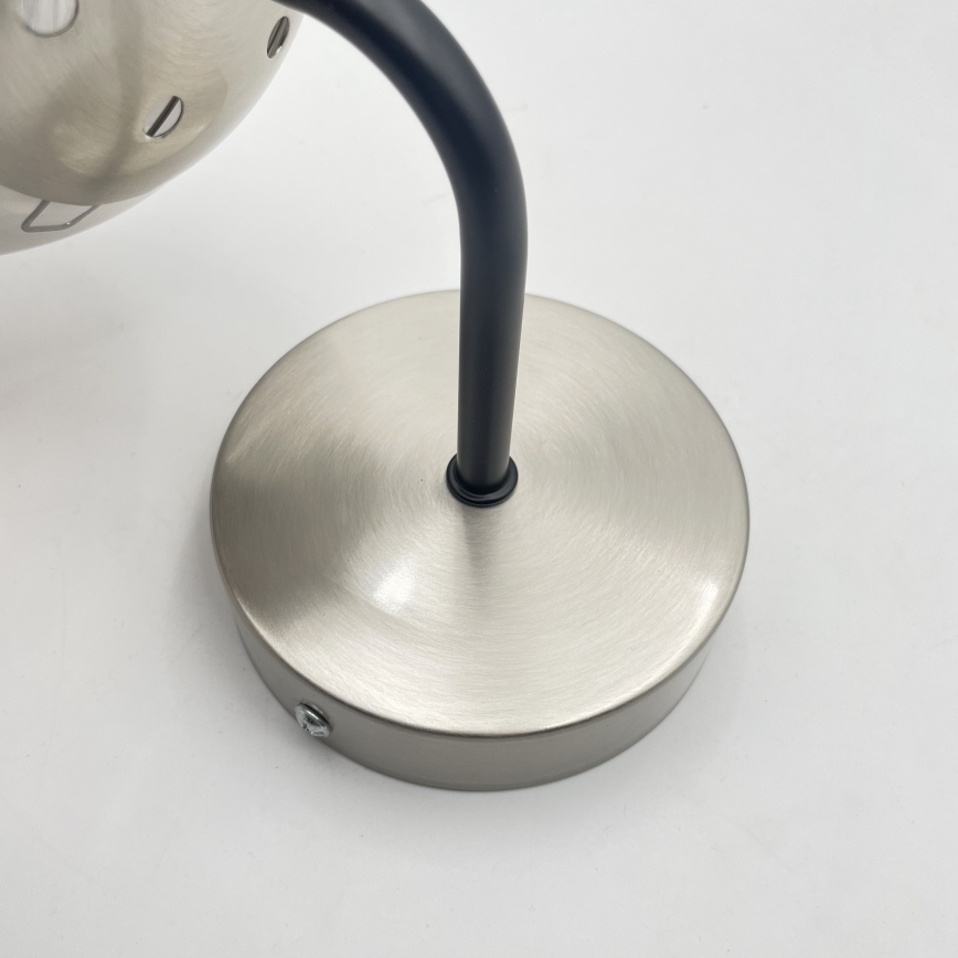 Brilagi - Vägglampa MALIVA 1xE14/15W/230V mattkrom/rökfärgad