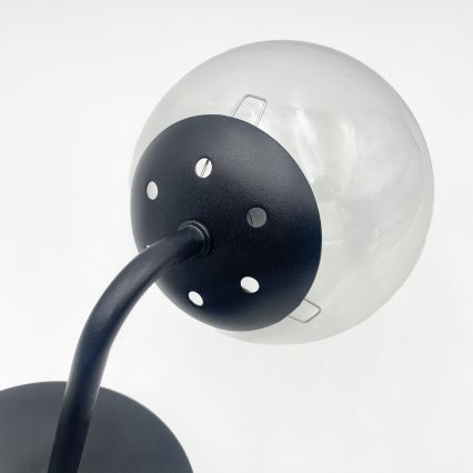 Brilagi - Vägglampa MALIVA 1xE14/15W/230V svart/klart glas