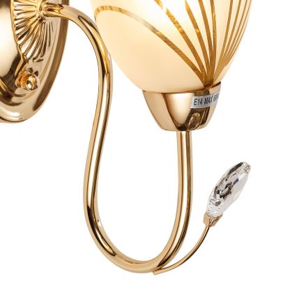 Brilagi - Vägglampa MEGAPOLIS 1xE14/60W/230V guld