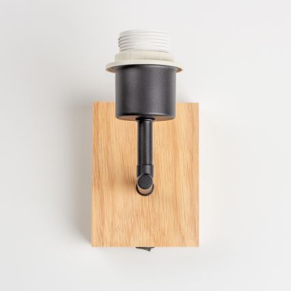 Brilagi - Vägglampa NUBILA WOOD 1xE27/25W/230V ek/brun