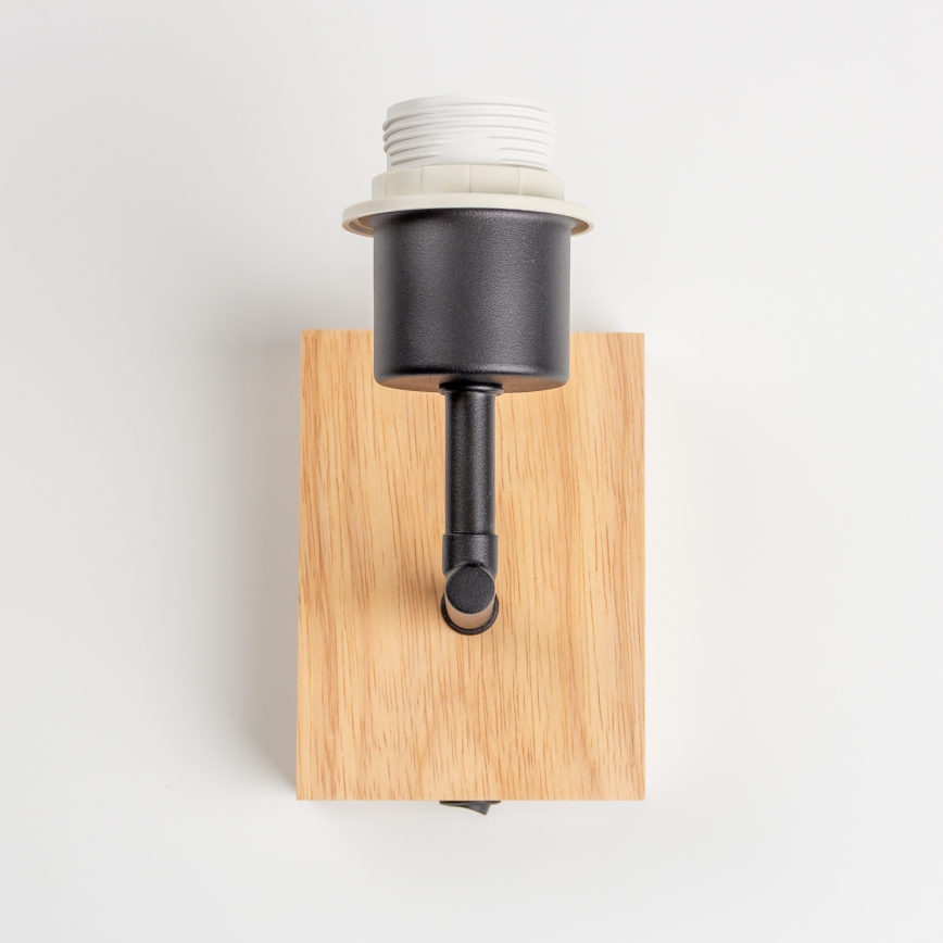 Brilagi - Vägglampa NUBILA WOOD 1xE27/25W/230V ek/ljusbrun