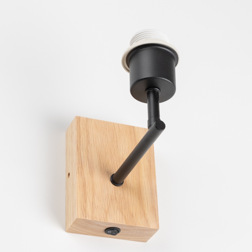 Brilagi - Vägglampa NUBILA WOOD 1xE27/25W/230V ek/ljusbrun