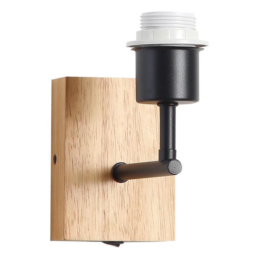 Brilagi - Vägglampa NUBILA WOOD 1xE27/25W/230V ek/svart