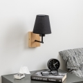 Brilagi - Vägglampa NUBILA WOOD 1xE27/25W/230V ek/svart
