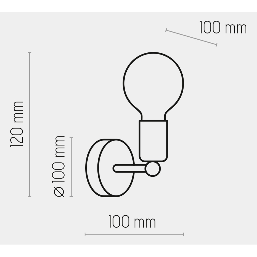 Brilagi - Vägglampa OMBORO 1xE27/60W/230V