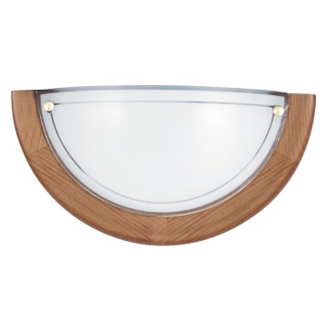 Brilagi - Vägglampa ORBIS 1xE27/60W/230V 30 cm furu/körsbär