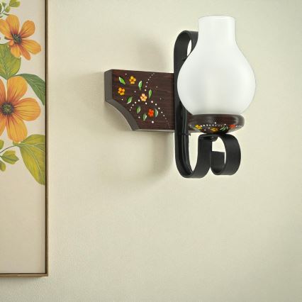 Brilagi - Vägglampa QUEEN 1xE14/40W/230V bok/wenge