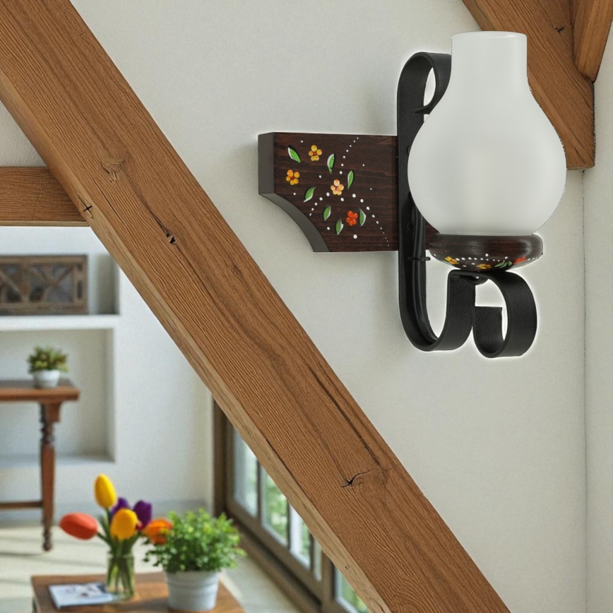 Brilagi - Vägglampa QUEEN 1xE14/40W/230V bok/wenge