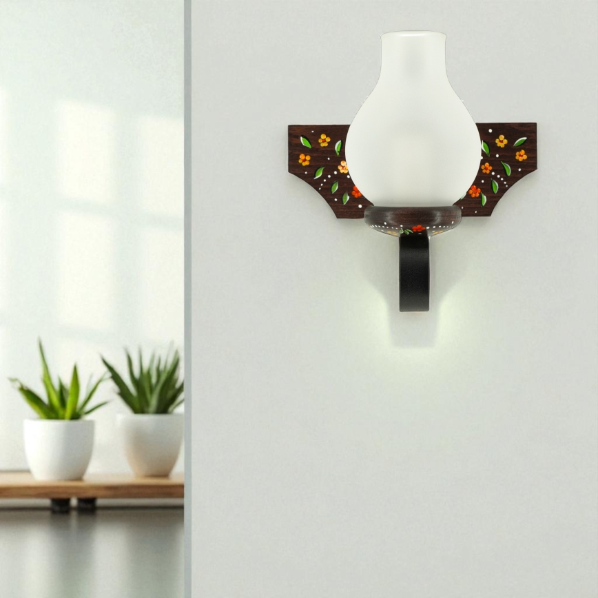 Brilagi - Vägglampa QUEEN 1xE14/40W/230V bok/wenge