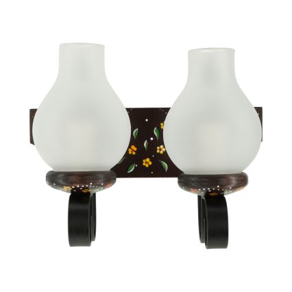 Brilagi - Vägglampa QUEEN 2xE14/40W/230V bok/wenge