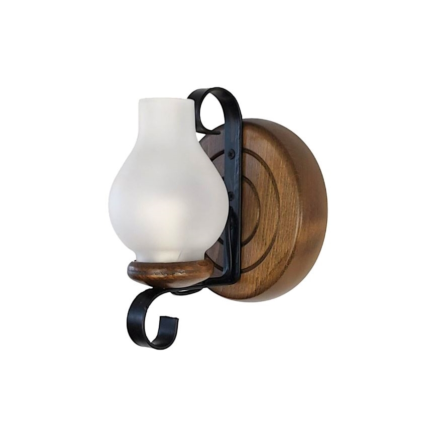 Brilagi - Vägglampa ROATA APLICA 1xE14/40W/230V bok/valnöt
