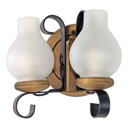 Brilagi - Vägglampa ROATA APLICA 2xE14/40W/230V bok