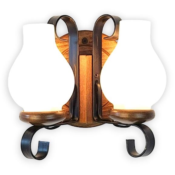 Brilagi - Vägglampa ROATA APLICA 2xE14/40W/230V bok/valnöt