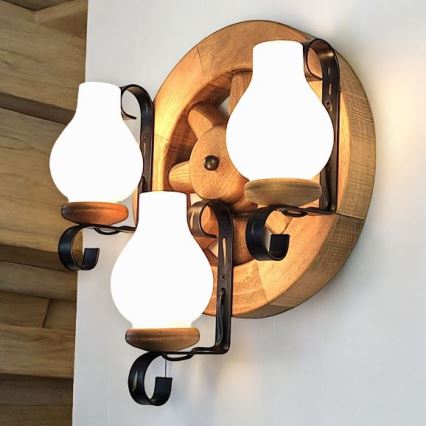 Brilagi - Vägglampa ROATA APLICA 3xE14/40W/230V bok