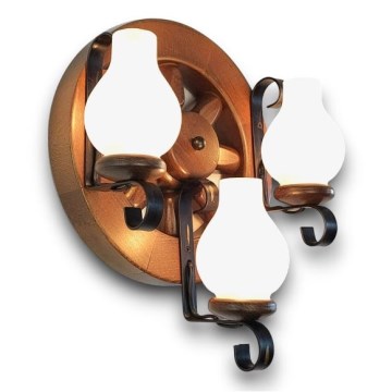 Brilagi - Vägglampa ROATA APLICA 3xE14/40W/230V bok/valnöt