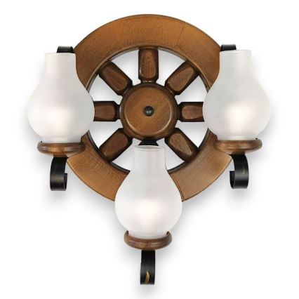 Brilagi - Vägglampa ROATA APLICA 3xE14/40W/230V bok/valnöt