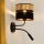 Brilagi - Vägglampa ROYAL 1xE27/15W/230V + 1xG9/3W svart/guld
