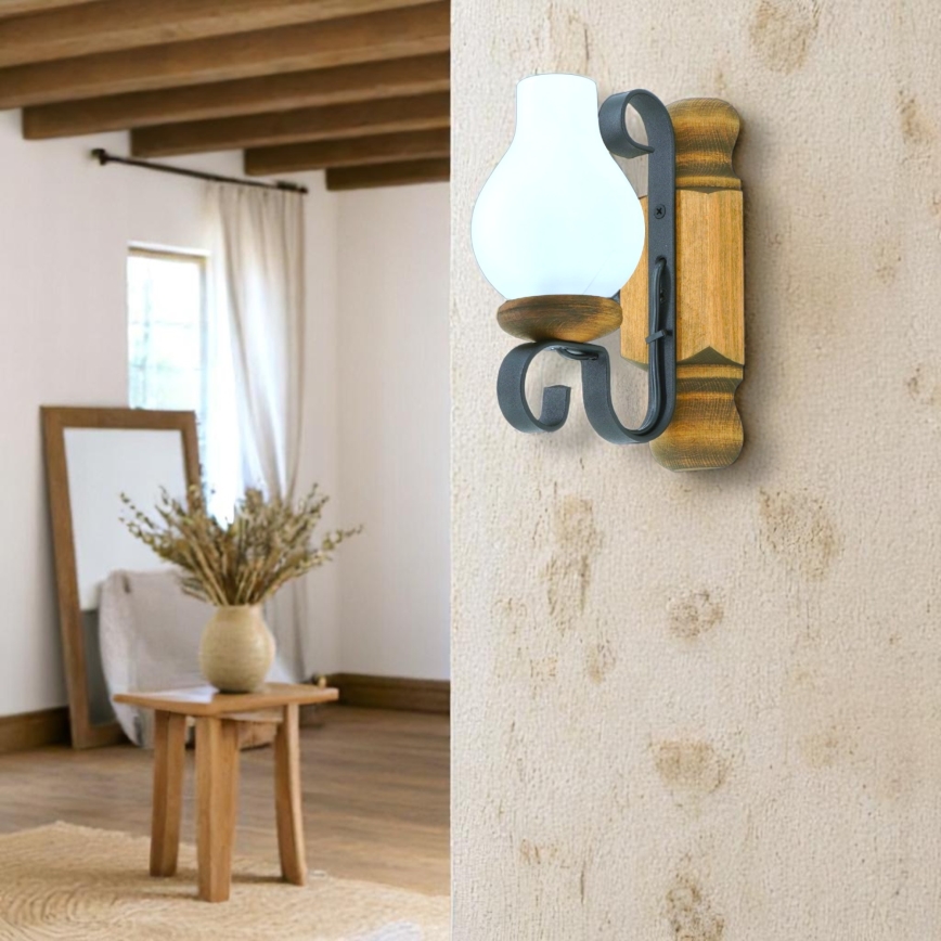 Brilagi - Vägglampa RUSTIC 1xE14/40W/230V bok