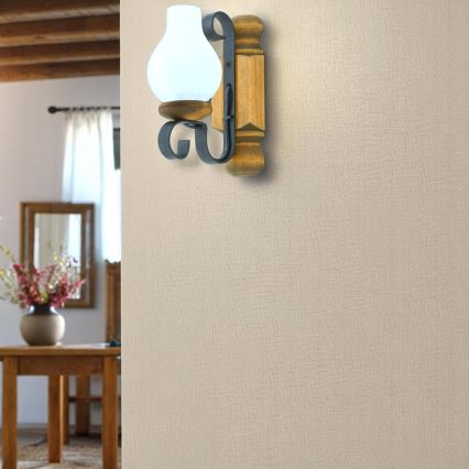 Brilagi - Vägglampa RUSTIC 1xE14/40W/230V bok