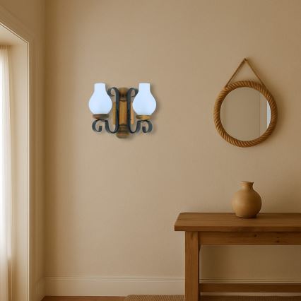 Brilagi - Vägglampa RUSTIC 2xE14/40W/230V bok