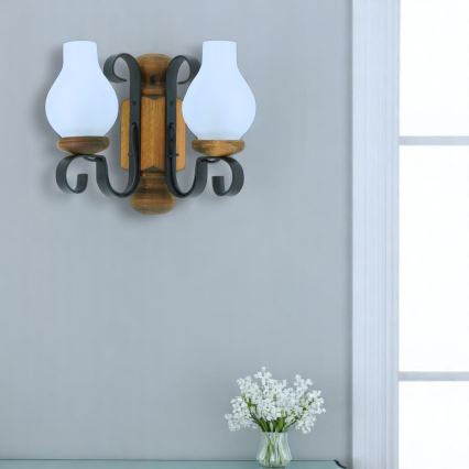 Brilagi - Vägglampa RUSTIC 2xE14/40W/230V bok