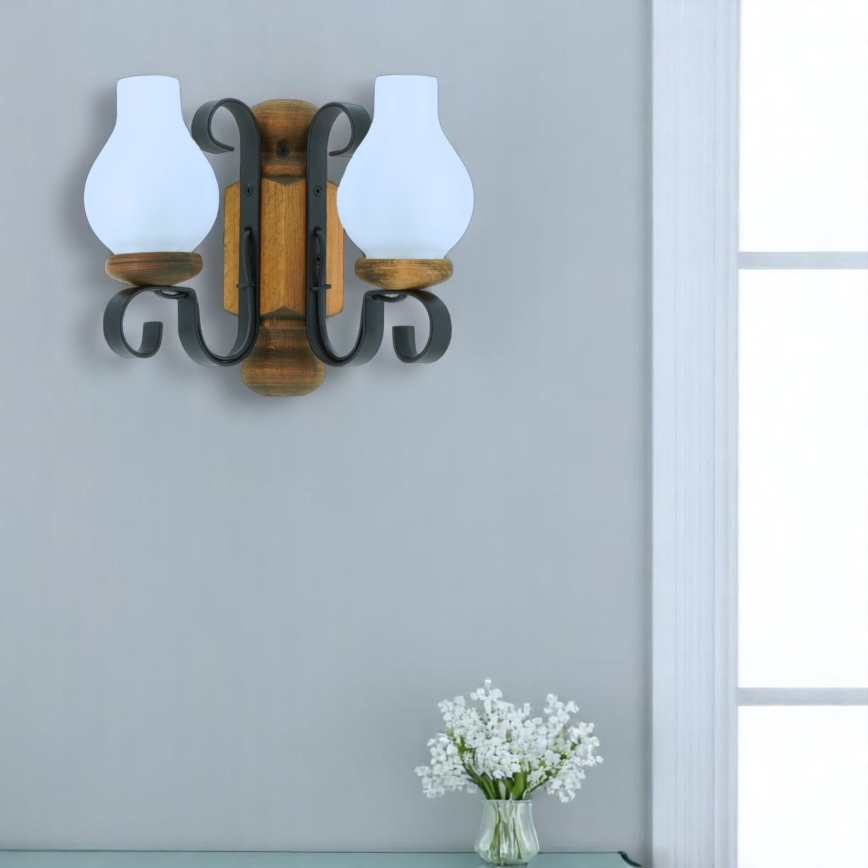 Brilagi - Vägglampa RUSTIC 2xE14/40W/230V bok