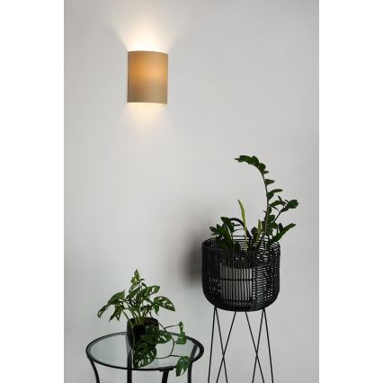 Brilagi - Vägglampa SEMI 1xE27/15W/230V beige