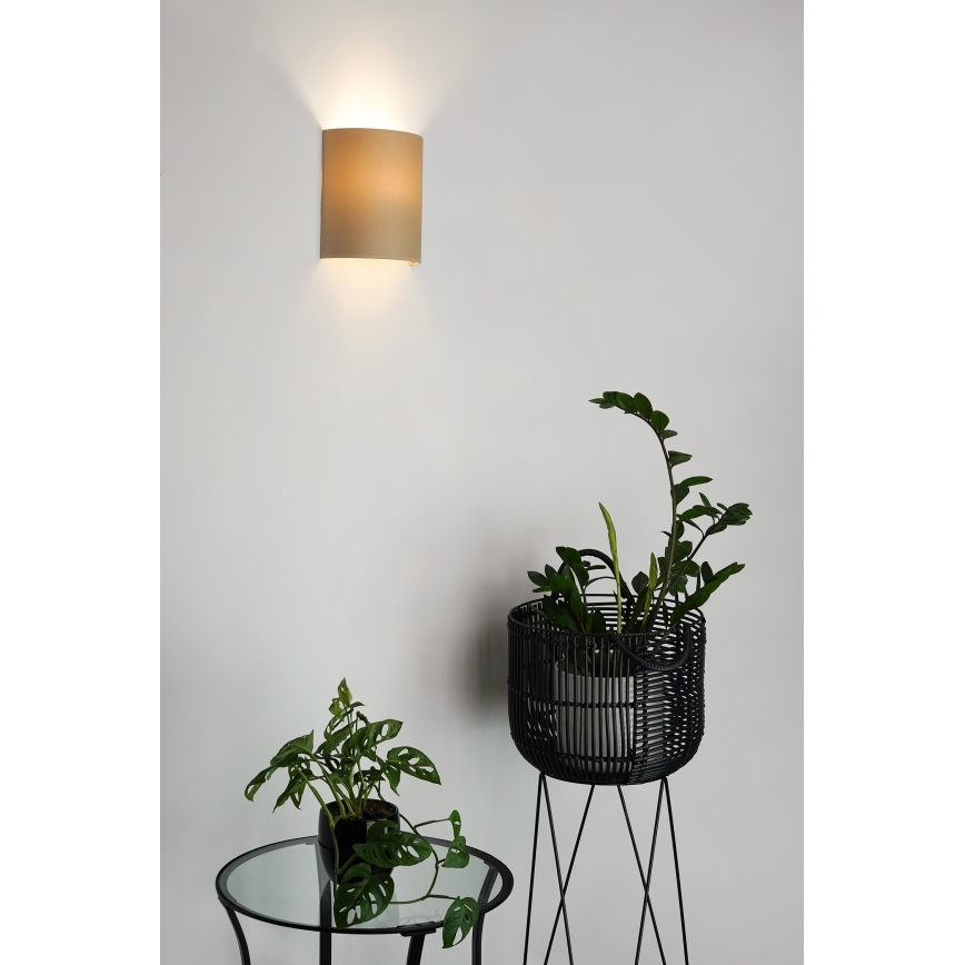 Brilagi - Vägglampa SEMI 1xE27/15W/230V beige