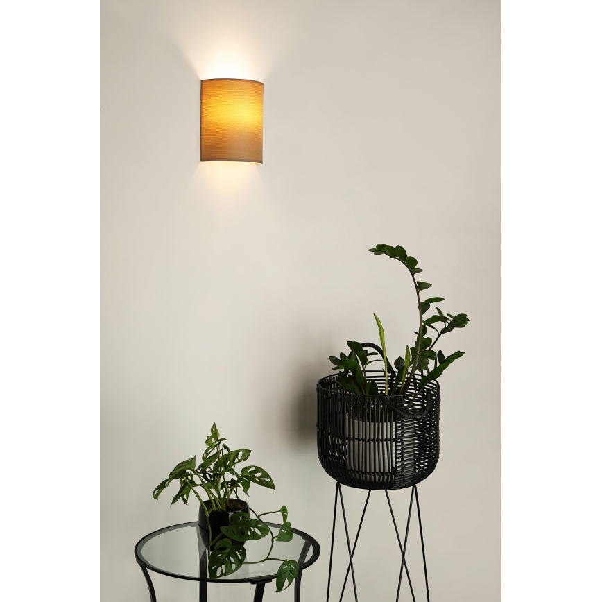 Brilagi - Vägglampa SEMI 1xE27/15W/230V beige
