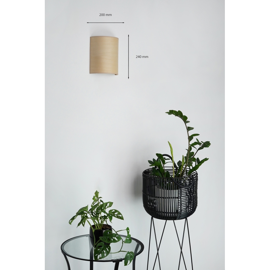 Brilagi - Vägglampa SEMI 1xE27/15W/230V beige