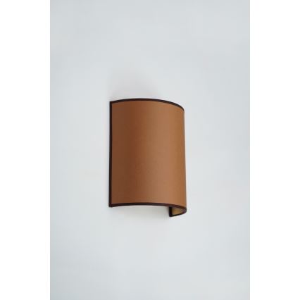 Brilagi - Vägglampa SEMI 1xE27/15W/230V brun