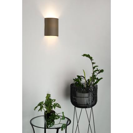 Brilagi - Vägglampa SEMI 1xE27/15W/230V brun