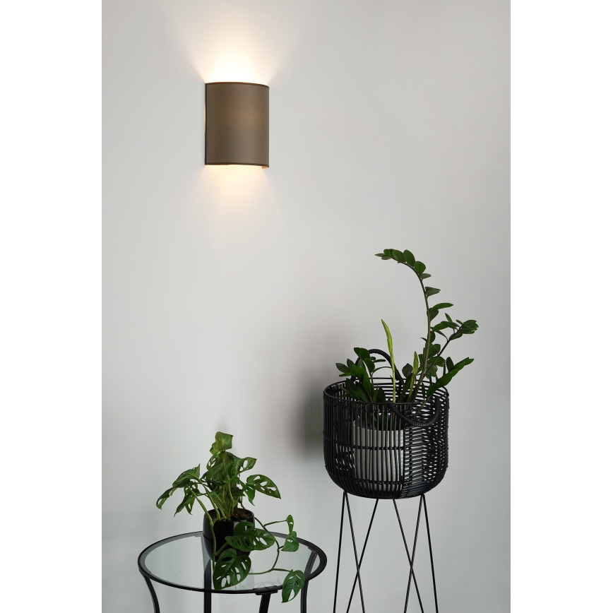 Brilagi - Vägglampa SEMI 1xE27/15W/230V brun