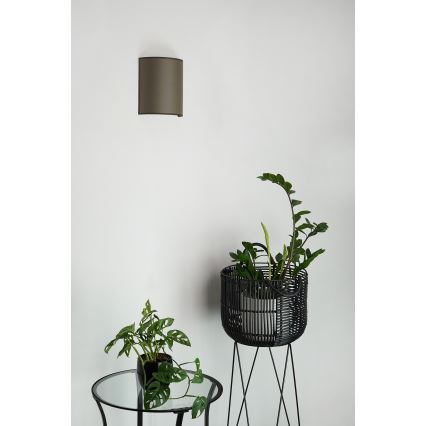 Brilagi - Vägglampa SEMI 1xE27/15W/230V brun