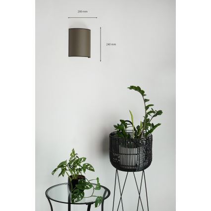 Brilagi - Vägglampa SEMI 1xE27/15W/230V brun