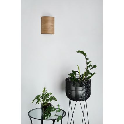 Brilagi - Vägglampa SEMI 1xE27/15W/230V brun