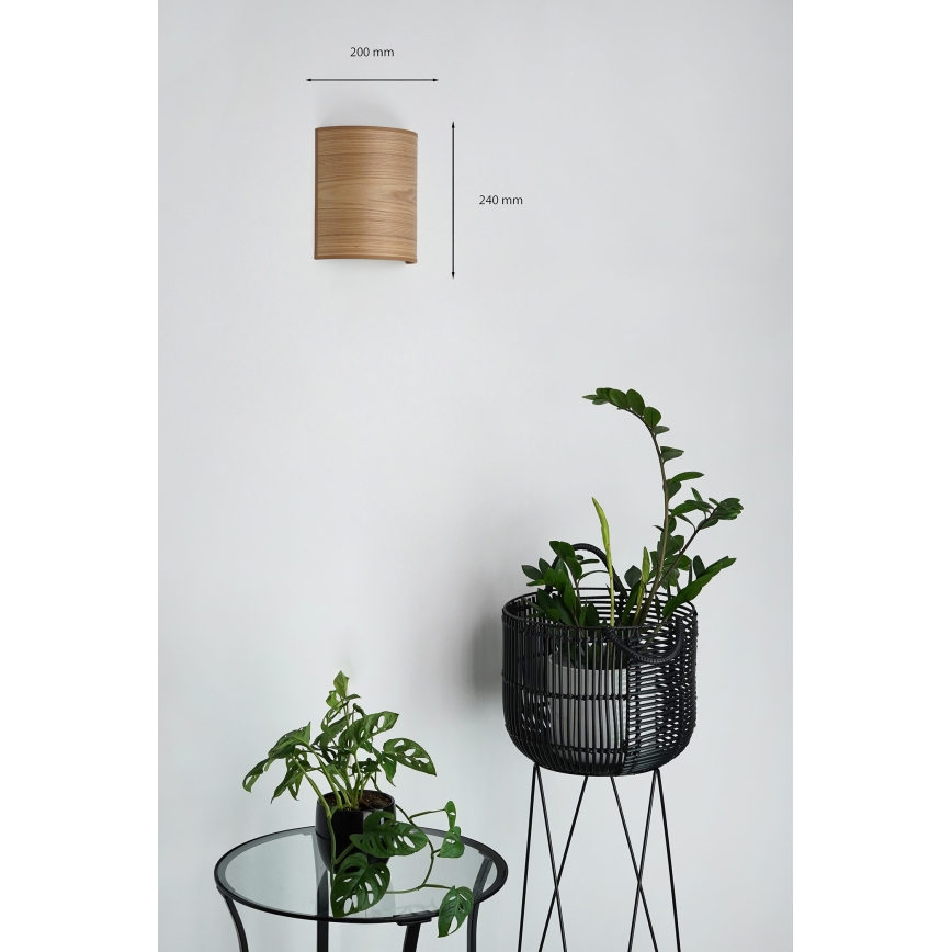 Brilagi - Vägglampa SEMI 1xE27/15W/230V brun