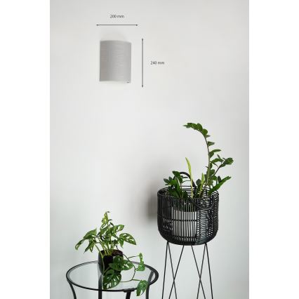 Brilagi - Vägglampa SEMI 1xE27/15W/230V diameter 20 cm grå