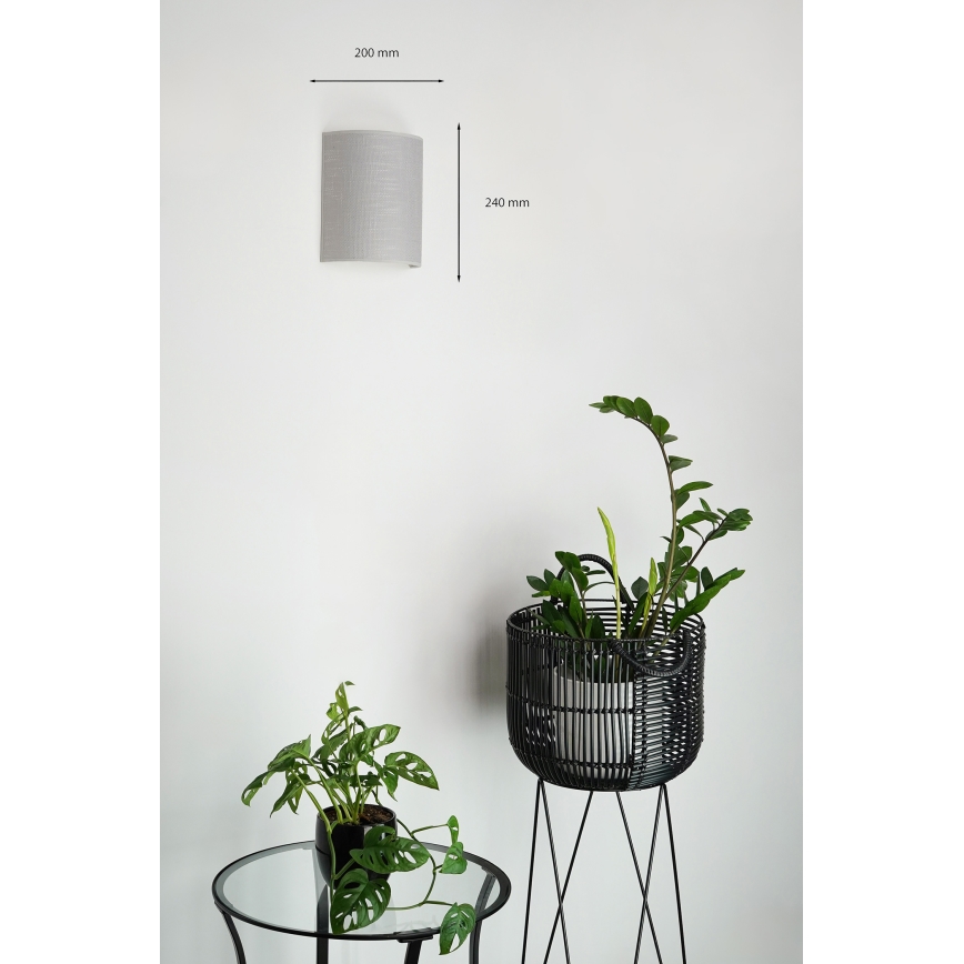 Brilagi - Vägglampa SEMI 1xE27/15W/230V diameter 20 cm grå