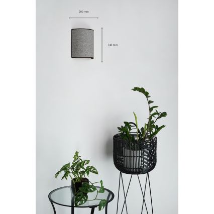 Brilagi - Vägglampa SEMI 1xE27/15W/230V diameter 20 cm grå