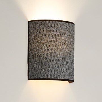Brilagi - Vägglampa SEMI 1xE27/15W/230V grå