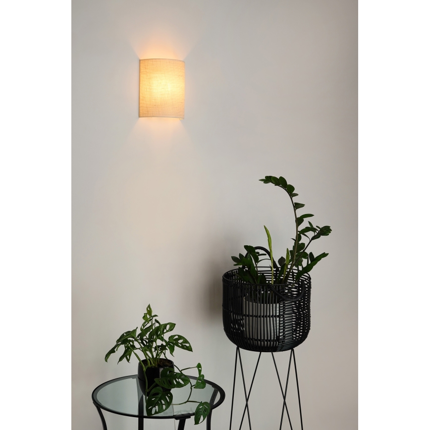 Brilagi - Vägglampa SEMI 1xE27/15W/230V grädde
