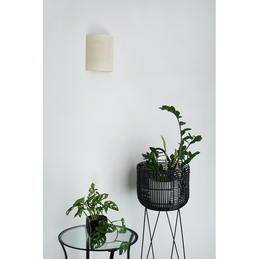Brilagi - Vägglampa SEMI 1xE27/15W/230V grädde