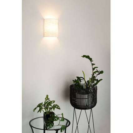 Brilagi - Vägglampa SEMI 1xE27/15W/230V ljusgrå