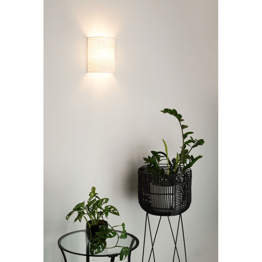 Brilagi - Vägglampa SEMI 1xE27/15W/230V ljusgrå