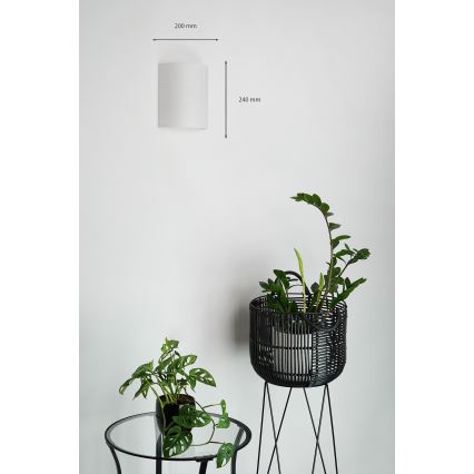 Brilagi - Vägglampa SEMI 1xE27/15W/230V ljusgrå