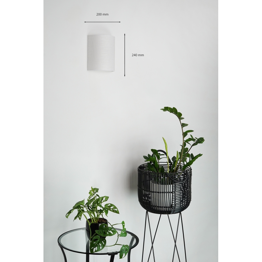 Brilagi - Vägglampa SEMI 1xE27/15W/230V ljusgrå