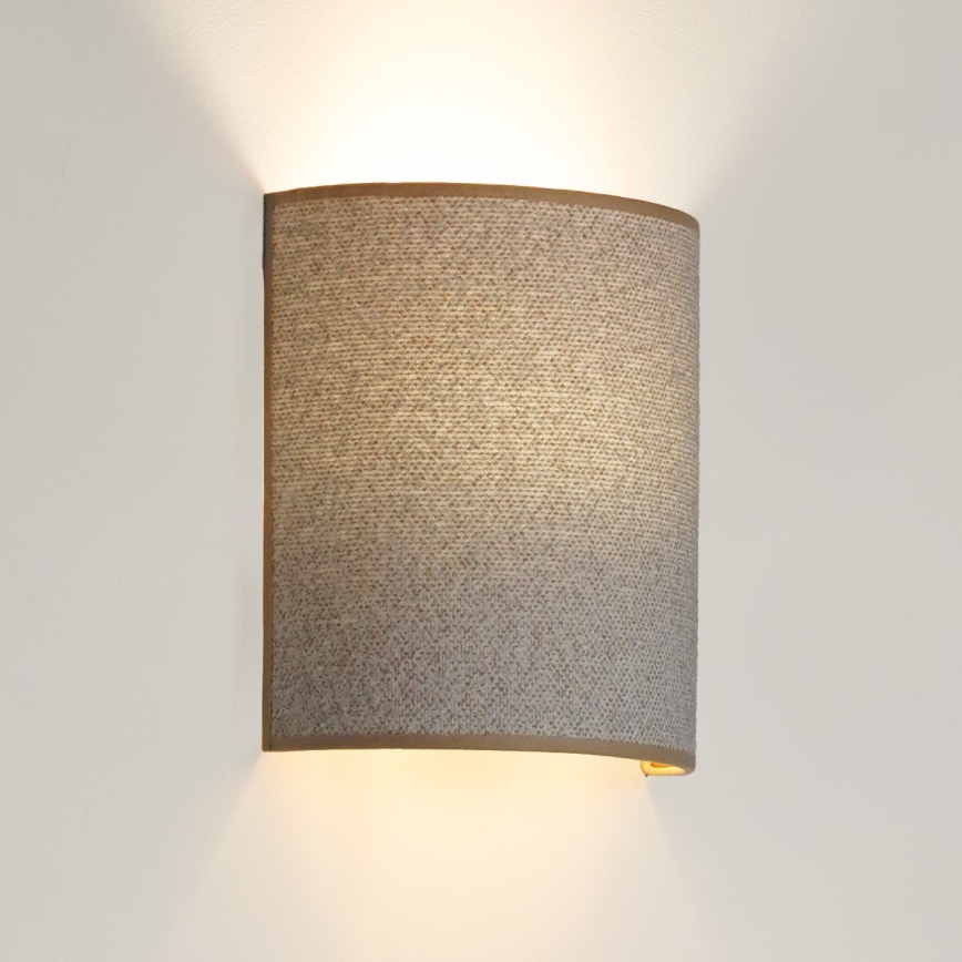 Brilagi - Vägglampa SEMI 1xE27/15W/230V ljusgrå