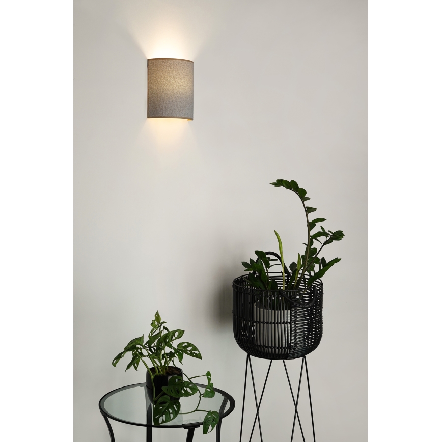Brilagi - Vägglampa SEMI 1xE27/15W/230V ljusgrå
