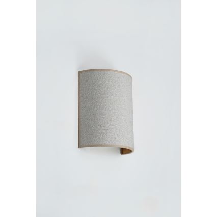 Brilagi - Vägglampa SEMI 1xE27/15W/230V ljusgrå